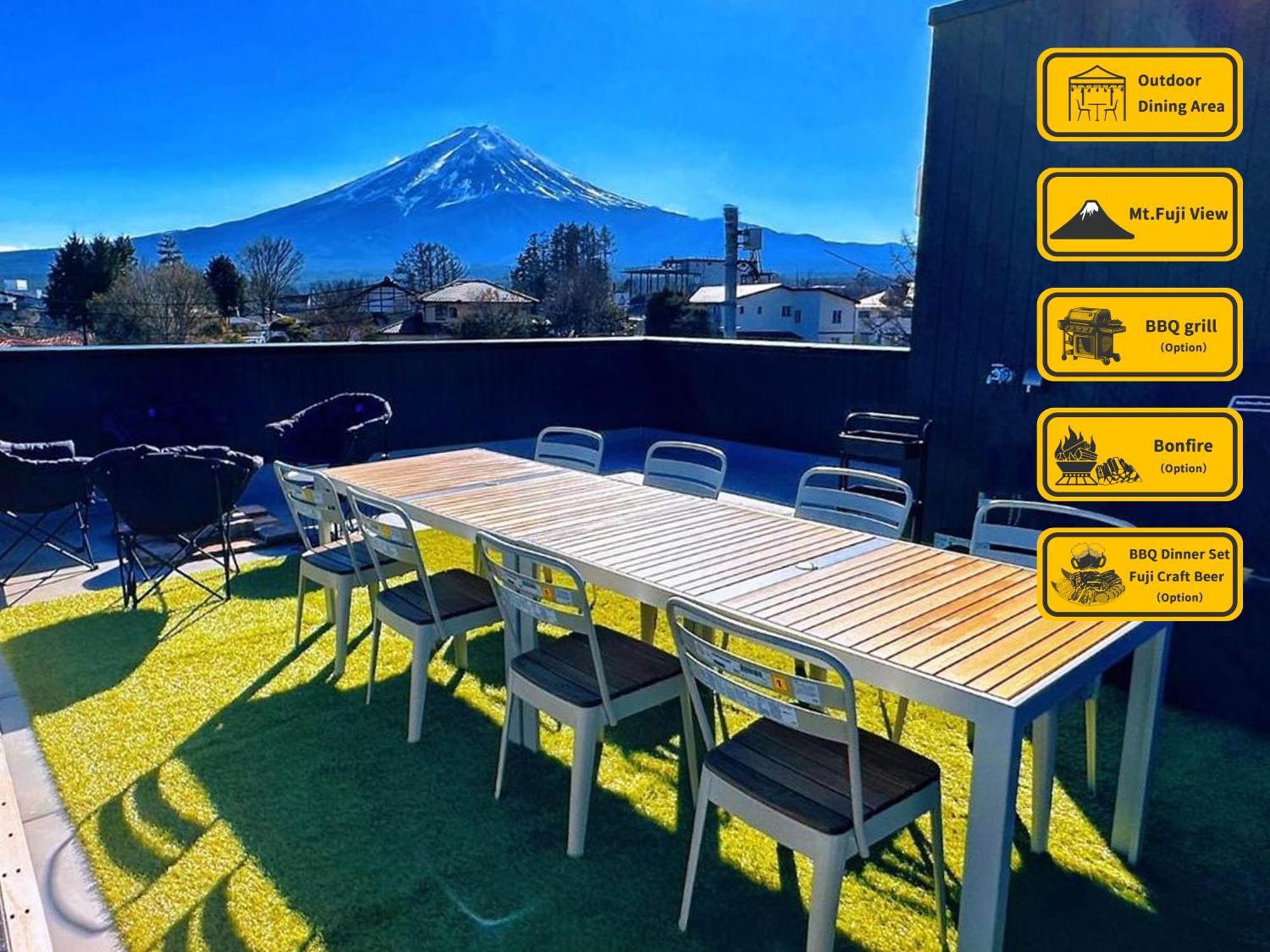 ヴィラ山間堂premier Garden Villa Bbq Bonfire Fuji View Annovillas Sankando Fujikawaguchiko Extérieur photo